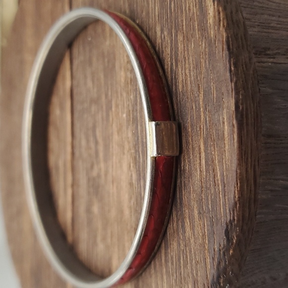 B2021 red leather snake patterned buckle bracelet y2k‎ 1990s - Picture 1 of 3